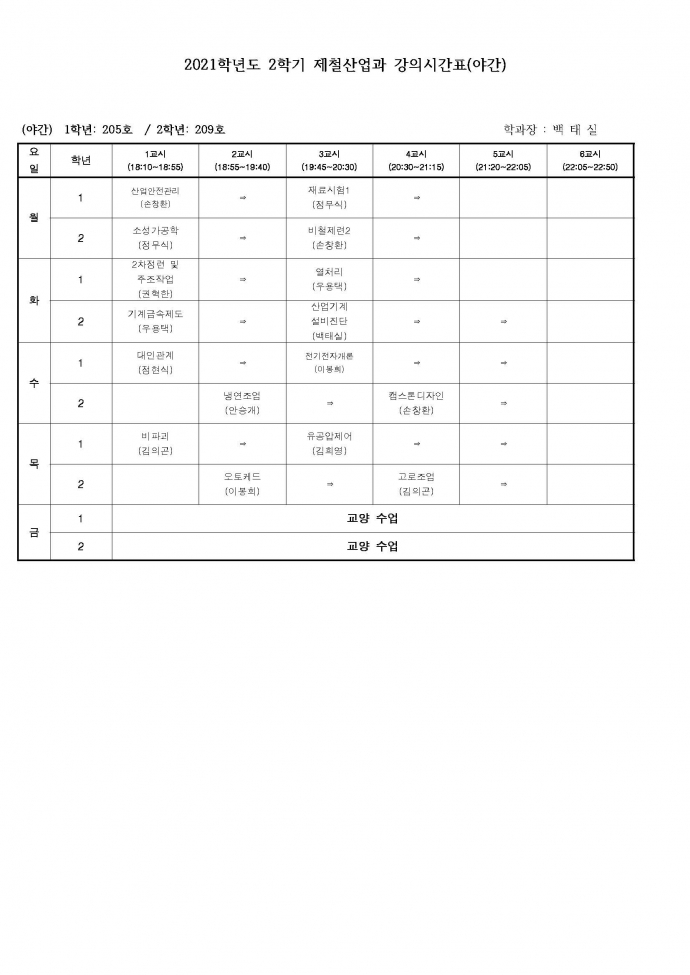 21년도 2학기 제철산업과 강의시간표1_페이지_2